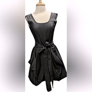 Black fit and flare party dress